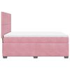 vidaXL Boxspring met matras fluweel roze 140x190 cm