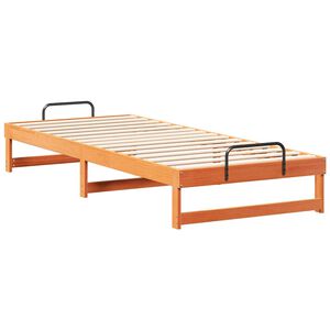 vidaXL Bedframe Bruin 80 x 220 cm Massief grenenhout