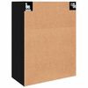 vidaXL Hangende Wandkast Zwart 69.5 x 34 x 90 cm Bewerkt hout