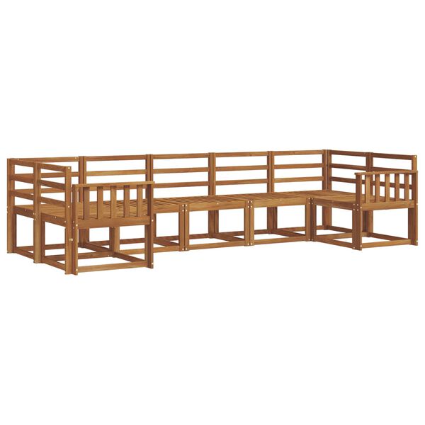 vidaXL Buiten bankenset 7 pcs Naturel Massief Acaciahout