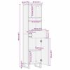 vidaXL Badkamerkast Bruin 38 x 33 x 160 cm Massief Mango Hout
