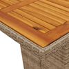 vidaXL 7-delige Tuinset met kussens poly rattan beige