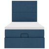 vidaXL Bed met matras 100x200 cm stof blauw