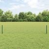 vidaXL Hek met Paal Groen 0,4 x 50 m Staal en PVC
