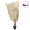 vidaXL Plantenhoezen met trekkoord 12 st 70 g/m&sup2; 0,8x0,8 m