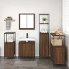 vidaXL Badkamermeubelset met plank 5 pcs Bruin eiken en Zwart