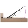 vidaXL Bedframe met opslag hydraulisch kunstleer cappuccino 140x200 cm