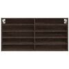vidaXL Vitrinekast 100x8,5x50 cm bewerkt hout bruin eikenkleurig