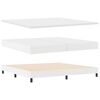 vidaXL Boxspringbed met matras met LED Wit 200 x 200 cm Kunstleer