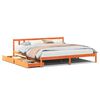 vidaXL Bedframe zonder matras massief grenenhout wasbruin 200x200 cm
