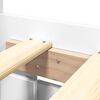 vidaXL Bedframe met hoofdeinde bewerkt hout wit 150x200 cm