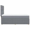 vidaXL Boxspring met matras stof lichtgrijs 80x200 cm