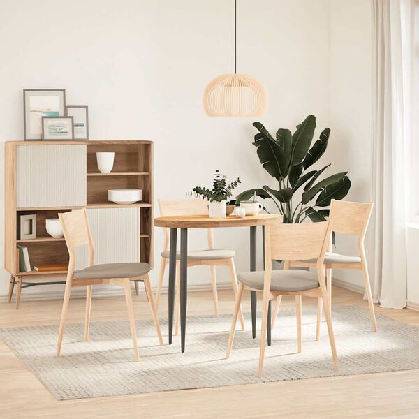 vidaXL Tafelblad 80x40x4 cm ovaal massief eikenhout