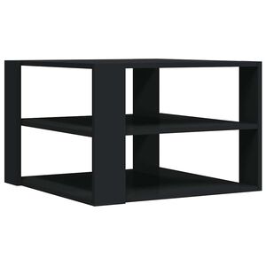 vidaXL Salontafel 58x58x40 cm bewerkt hout zwart