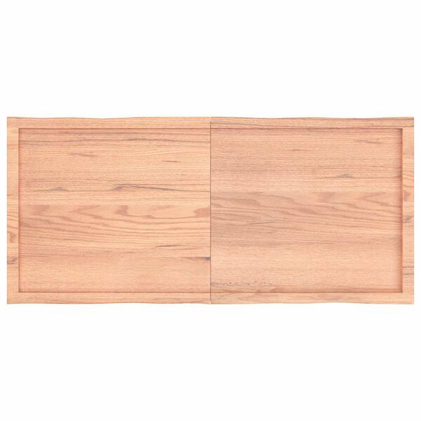 vidaXL Tafelblad natuurlijke rand 140x60x(2-6) cm eikenhout lichtbruin