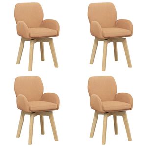 vidaXL Draai Eetstoelen 4 st Boucl&eacute; Beige 54 x 58 x 87 cm