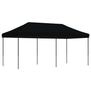vidaXL Partytent inklapbaar pop-up 580x292x315 cm zwart