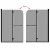 vidaXL Douchewand inklapbaar 2 panelen 120x140 cm ESG zwart
