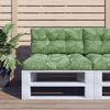 vidaXL Palletkussen bladpatroon 80x40x12 cm stof