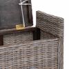 vidaXL Opslagbank met kussen met opslag Grijs 110 x 40 x 50 cm Rattan