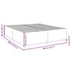 vidaXL Bedframe zonder matras stof cr&egrave;mekleurig 200x200 cm