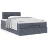 vidaXL Ottoman bed met matras 120x200cm fluweel donkergrijs