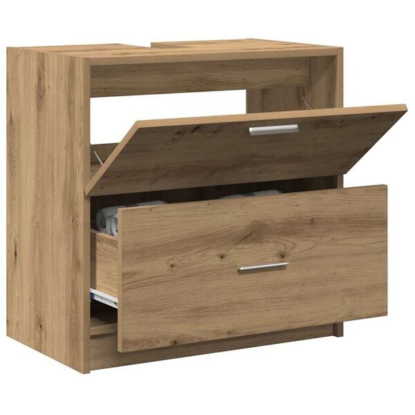 vidaXL Badkamer Kast Artisan Eiken 59 x 37 x 59 cm Bewerkt hout