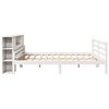 vidaXL Bed met boekenkast zonder matras grenenhout wit 180x200 cm
