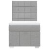 vidaXL Boxspring met matras stof lichtgrijs 90x190 cm