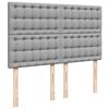 vidaXL Ottoman bed met matras 140x190cm stof lichtgrijs