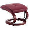 vidaXL Massagestoel verstelbaar met voetenbankje kunstleer wijnrood