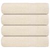 vidaXL Badhanddoeken FROGN 4 st 100x150 cm 360 g/m&sup2; cr&egrave;me