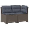 vidaXL Tweedelige Tuinbank met Kussens Rattan Look 2-zits PP