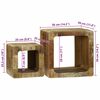 vidaXL TV Meubel 2 pcs Bruin 36 x 30 x 36 cm Massief ruw mangohout
