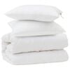 vidaXL Dekbed Set met kussen 3 pcs Wit Microfiber en Dons Feather