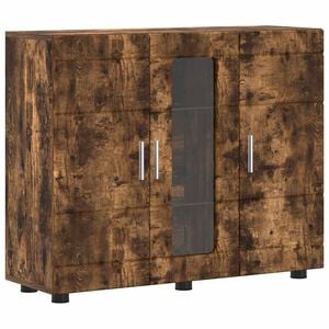 vidaXL Houten Kast Gerookt eiken 88,5 x 30,5 x 73 cm Bewerkt hout