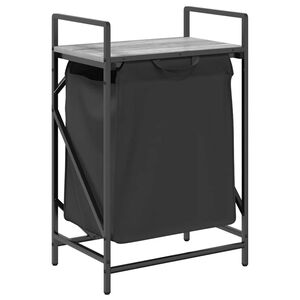 vidaXL Wasmand 1 vak met plank grijs sonoma eiken