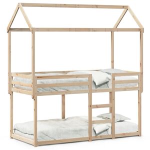 vidaXL Stapelbedframe zonder matras massief grenenhout 90x200 cm