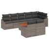 vidaXL Tuinbankenset met opslag 9 pcs Grijs poly rattan