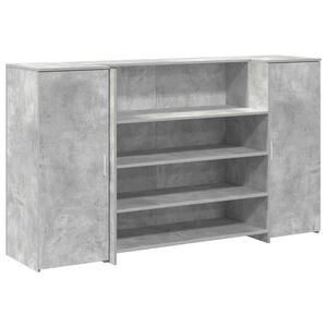 vidaXL Receptiebalie 180x50x103,5 cm bewerkt hout betongrijs