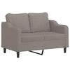 vidaXL 3-delige Loungeset met kussens stof taupe