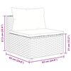 vidaXL 6-delige Loungeset met kussens poly rattan bruin