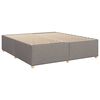 vidaXL Boxspring met matras stof taupe 180x200 cm