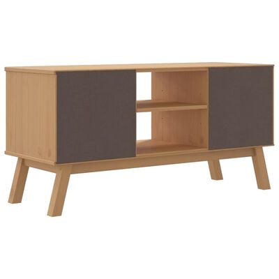 vidaXL Tv-meubel OLDEN 114x43x57 cm massief grenenhout bruin