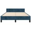 vidaXL Bedframe zonder matras 120x200 cm fluweel donkerblauw