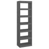 vidaXL Boekenkast/kamerscherm 60x30x199,5 cm massief grenenhout grijs
