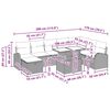vidaXL Tuin Sofa Set met kussen met opslag 9 pcs Grijs Poly riet