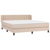 vidaXL Boxspring met matras kunstleer cappuccinokleurig 160x200 cm