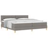 vidaXL Boxspringbed met kussen met hoofdeinde Taupe 200 x 200 cm Stof