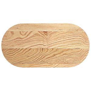 vidaXL Tafelblad 80x40x2 cm ovaal massief eikenhout